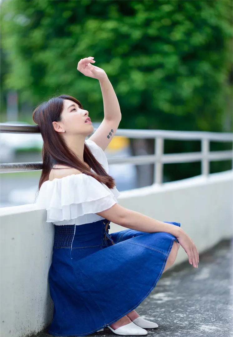 [Mzsock] NO.168 Shanshan denim short skirt with high legs and beautiful legs street photography#[35P]-16